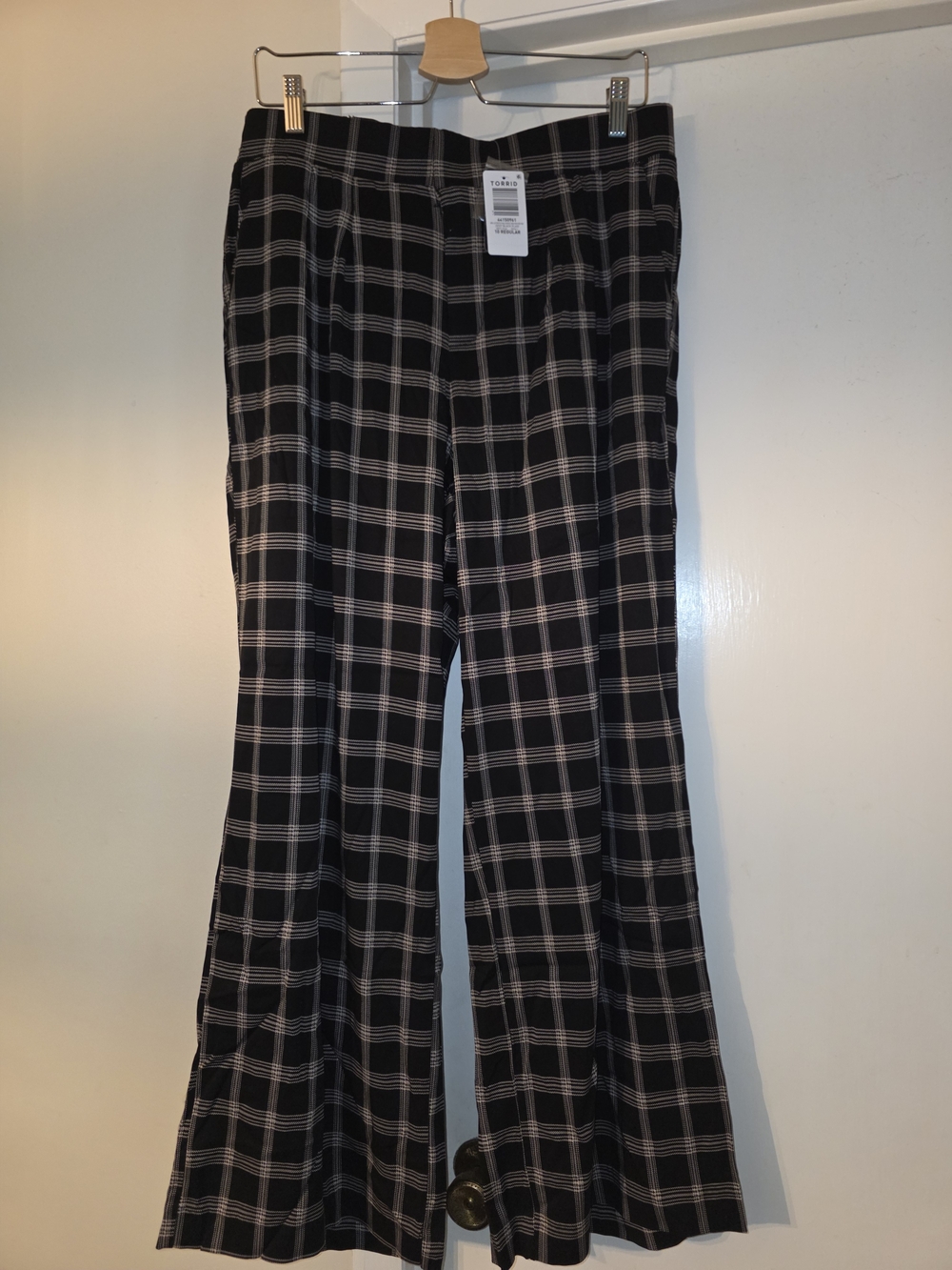 torrid Black & White Plaid Flare Pants